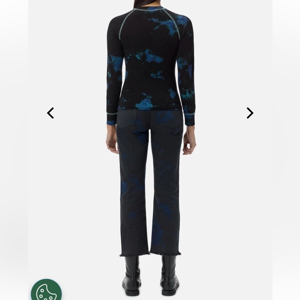 John Elliot RARE! Double Dye Riley Crop Jean Raw Hem, Sold Out, sz 25 - Picture 2 of 12